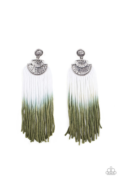 Paparazzi Earring - DIP It Up - Green