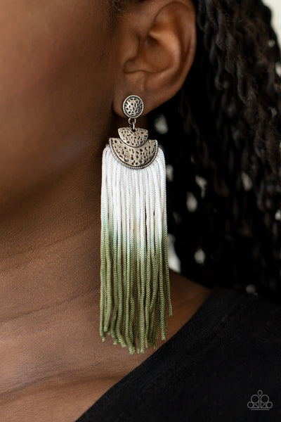 Paparazzi Earring - DIP It Up - Green