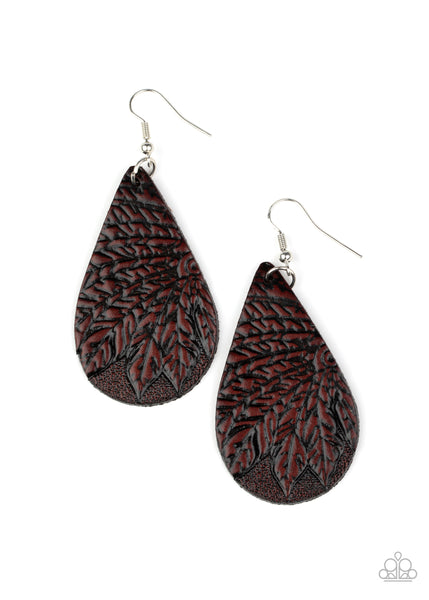 Paparazzi Earring -  Everyone Remain PALM! - Brown