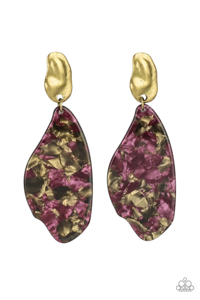 Paparazzi Earring - Fish Out Of Water - Brass