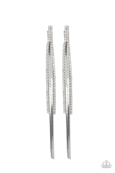 Paparazzi Earring - Flavor of the Sleek - White