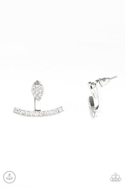Paparazzi Earring - Glowing Glimmer - White