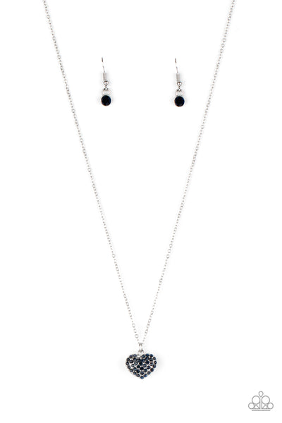 Paparazzi Necklace - Heart-Warming Glow - Blue