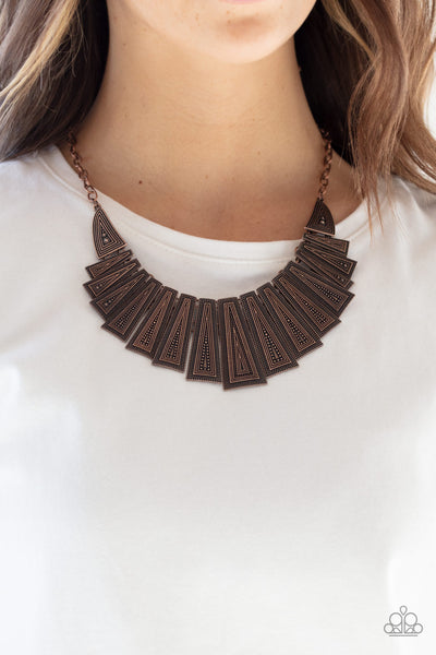 Paparazzi Necklace - Metro Mane - Copper