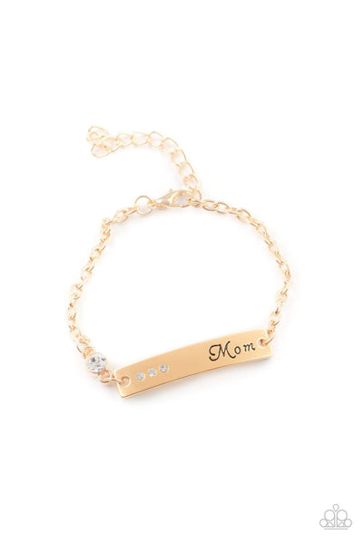 Paparazzi Bracelet - Mom Always Knows - Gold
