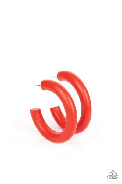 Paparazzi Earring - Woodsy Wonder - Red