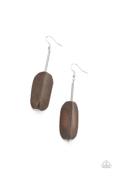 Paparazzi Earring - Tamarack Trail - Brown