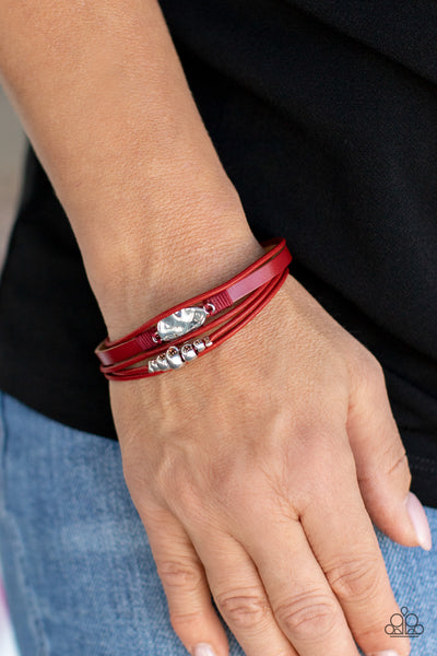 Paparazzi Bracelet - Tahoe Tourist - Red