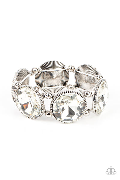 Paparazzi Bracelet - Powerhouse Hustle - White