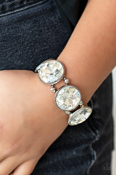 Paparazzi Bracelet - Powerhouse Hustle - White