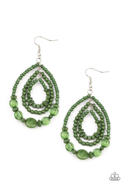 Paparazzi Earring - Prana Party - Green