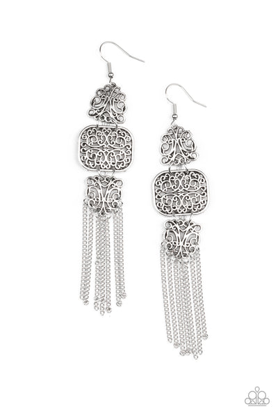 Paparazzi Earring - Eastern Elegance - Silver