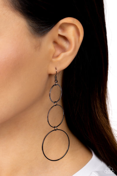 Paparazzi Earring - Urban Ozone - Black
