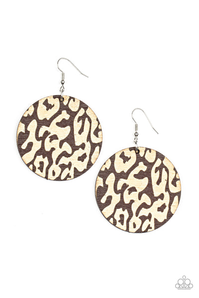 Paparazzi Earring - Catwalk Safari - Brown