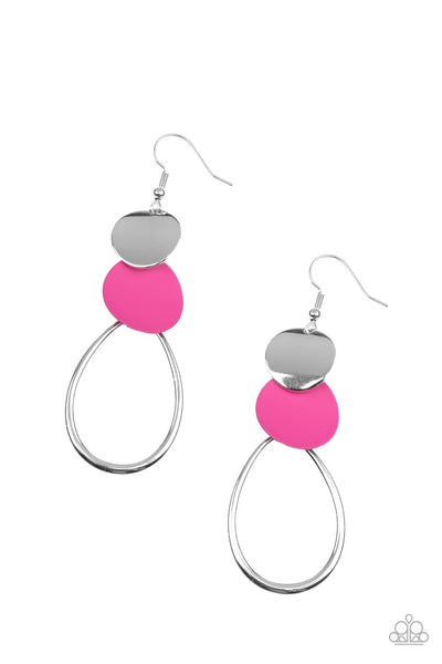 Paparazzi Earring- Retro Reception - Pink