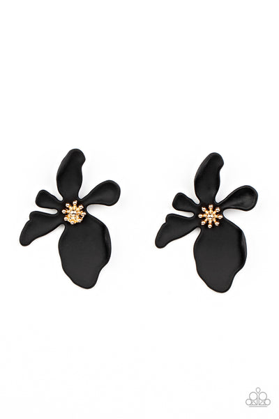 Paparazzi Earring - Hawaiian Heiress - Black