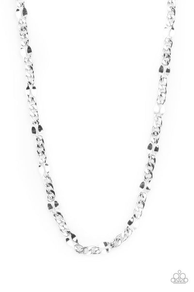 Paparazzi Necklace - G.O.A.T - Silver Urban