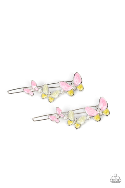 Paparazzi Hair Accessory - Bushels of Butterflies - Pink
