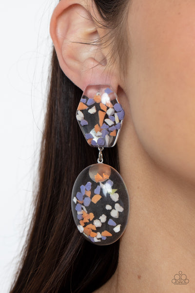 Paparazzi Earring - Flaky Fashion - Orange