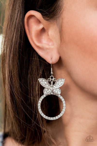 Paparazzi Earring - Paradise Found - White