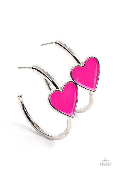 Paparazzi Earring - Kiss Up - Pink