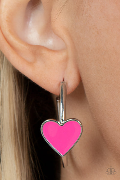 Paparazzi Earring - Kiss Up - Pink