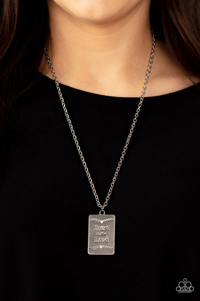 Paparazzi Necklace - All About Trust - White