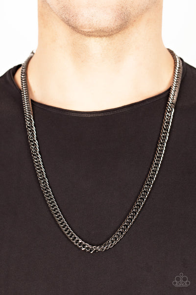 Paparazzi Necklace - Standing Room Only - Black Urban