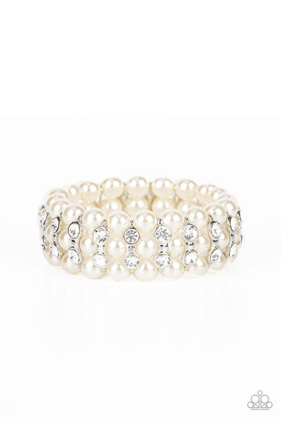 Paparazzi Bracelet - Eiffel Tower Elegance - White