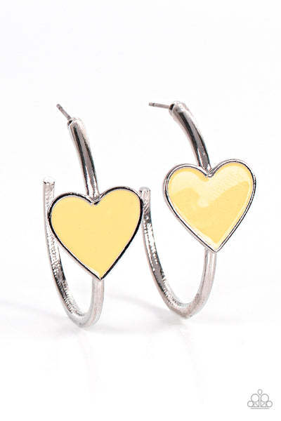 Paparazzi Earring - Kiss Up - Yellow