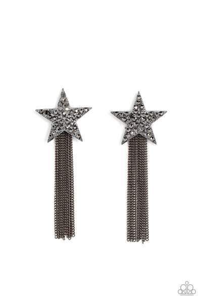 Paparazzi Earring - Superstar Solo - Black