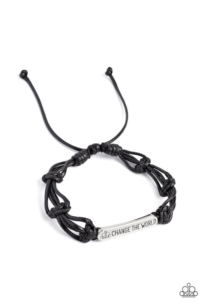 Paparazzi Bracelet - WORLD CHANGING - Black