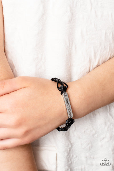 Paparazzi Bracelet - WORLD CHANGING - Black