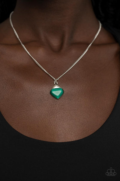 Paparazzi Necklace - Gracefully Gemstone - Green