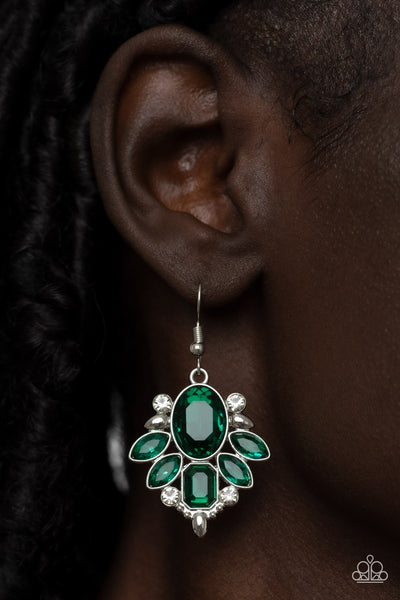 Paparazzi Earring - Glitzy Go-Getter - Green