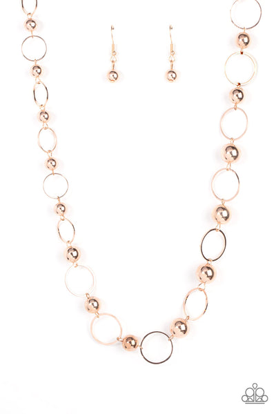Paparazzi Necklace - Metro Milestone - Rose Gold