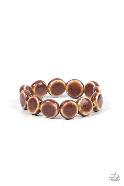 Paparazzi Bracelet - Earthy Entrada - Brown