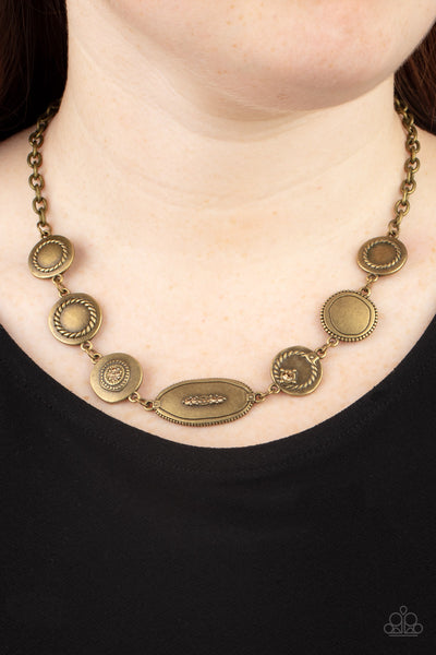 Paparazzi Necklace - Uniquely Unconventional - Brass