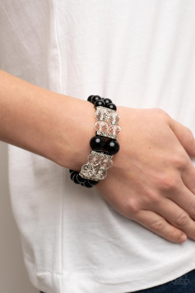 Paparazzi Bracelet - Timelessly Tea Party - Black