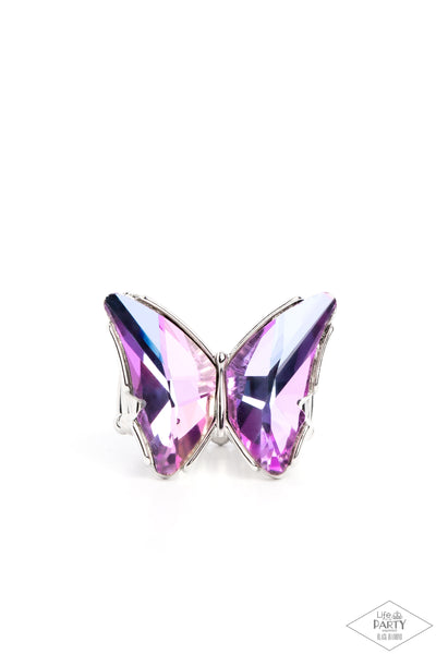 Paparazzi Ring - Fluorescent Flutter - Purple
