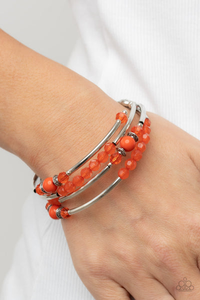Paparazzi Bracelet - Whimsically Whirly - Orange