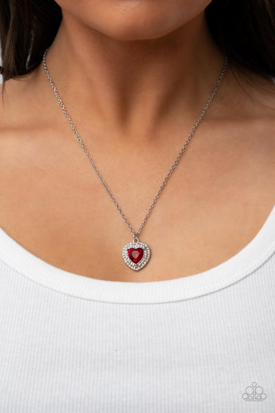 Paparazzi Necklace - Taken with Twinkle - Red