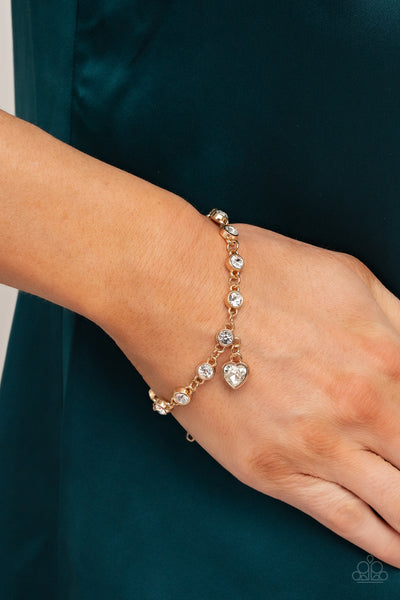 Paparazzi Set - True Love Trinket Necklace/Truly Lovely Bracelet - Gold