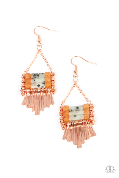 Paparazzi Earring - Riverbed Bounty - Copper