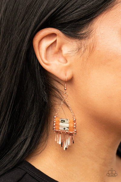 Paparazzi Earring - Riverbed Bounty - Copper