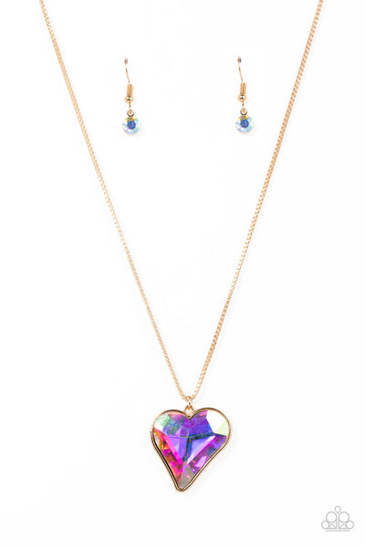 Paparazzi Necklace - Lockdown My Heart - Gold