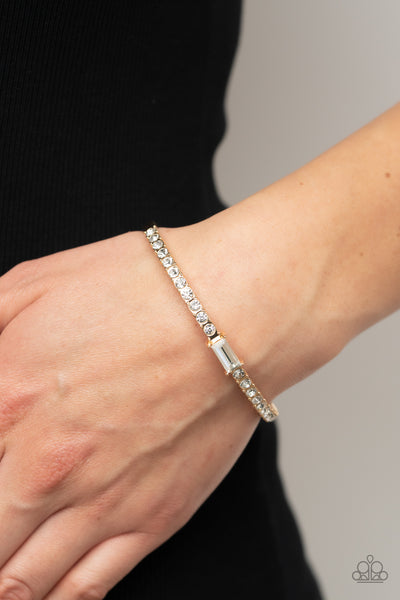 Paparazzi Bracelet - Party Crashing Couture - Gold