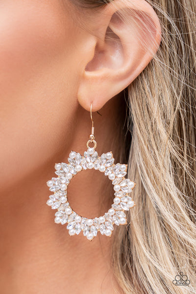 Paparazzi Earring - Combustible Couture - Gold