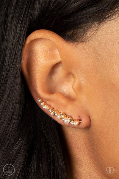 Paparazzi Earring - Couture Crawl - Gold Crawler