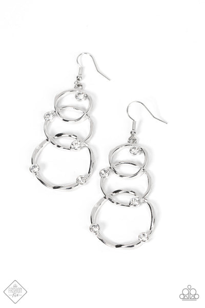 Paparazzi Earring - Revolving Radiance - White